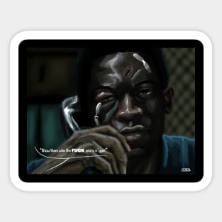 Snowfall "Pep Talk" Franklin Saint portrait (digital) Sticker